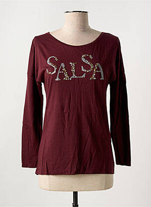 T-shirt manches 3/4 manches 3/4 rouge SALSA femme