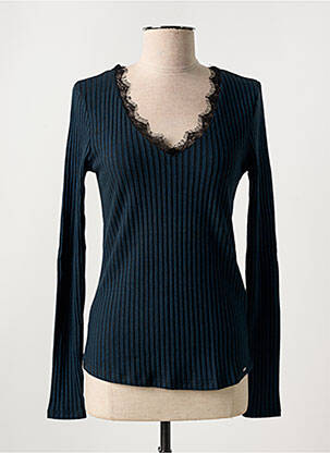 Top stretch manches longues bleu SALSA femme