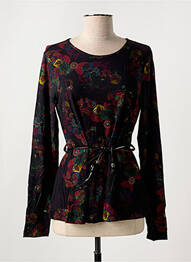 Top tissage jersey manches longues noir DESIGUAL femme