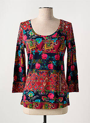 T-shirt manches 3/4 manches 3/4 bleu DESIGUAL femme