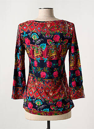 T-shirt manches 3/4 manches 3/4 bleu DESIGUAL femme