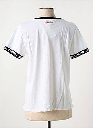 T-shirt sérigraphie manches courtes blanc DESIGUAL femme