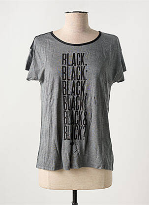 T-shirt sérigraphie manches courtes gris SALSA femme