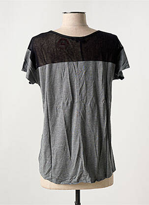 T-shirt sérigraphie manches courtes gris SALSA femme