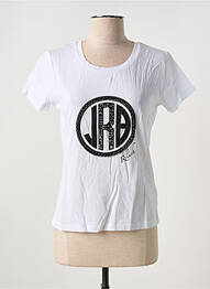 T-shirt sérigraphie avec strass manches courtes blanc RELISH femme