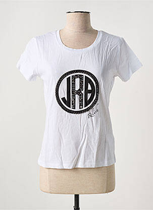 T-shirt sérigraphie avec strass manches courtes blanc RELISH femme
