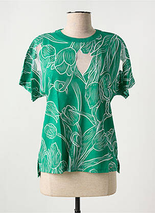 T-shirt stretch manches courtes vert SALSA femme