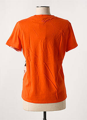T-shirt sérigraphie manches courtes orange DESIGUAL femme