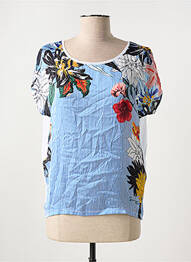 Top coupe fluide manches courtes bleu SALSA femme