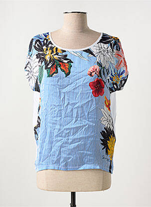 Top coupe fluide manches courtes bleu SALSA femme