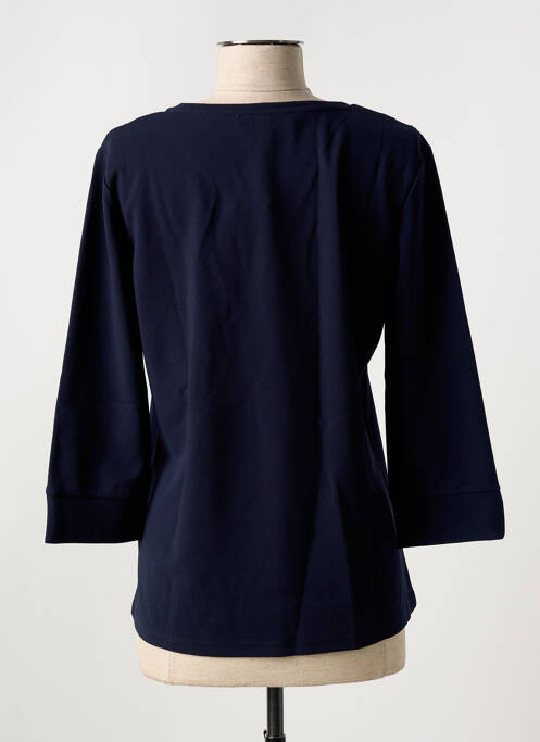 Top stretch manches 3/4 bleu GARCIA femme