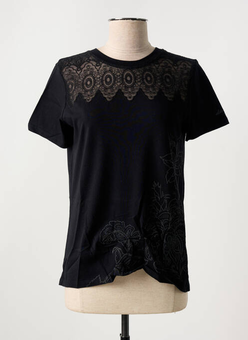 T-shirt noir DESIGUAL pour femme