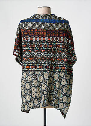 Top tissage crêpe manches courtes noir DESIGUAL femme