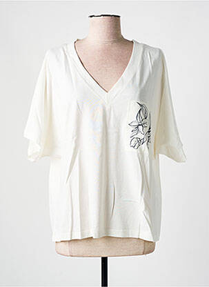 T-shirt manches mi-longues manches courtes beige SALSA femme
