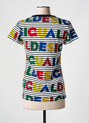 T-shirt col v manches courtes noir DESIGUAL femme
