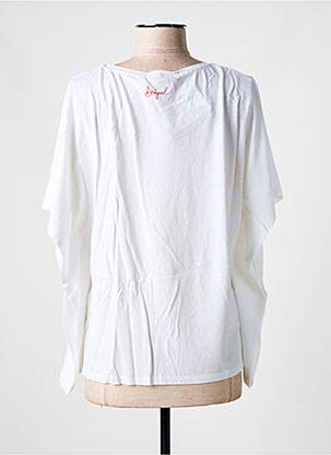 T-shirt sérigraphie manches 3/4 blanc DESIGUAL femme
