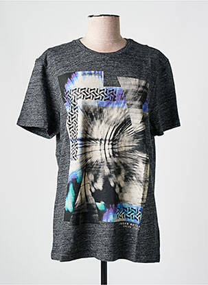 T-shirt sérigraphie manches courtes gris SALSA femme