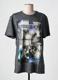 T-shirt sérigraphie manches courtes gris SALSA femme