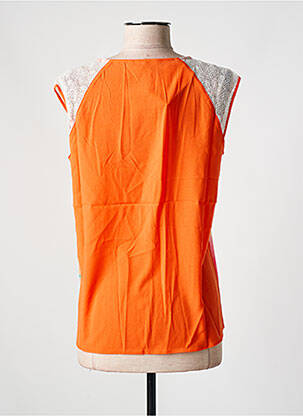 Blouse col rond manches courtes orange SALSA femme