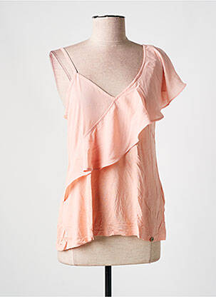 Top coupe fluide fines bretelles rose SALSA femme