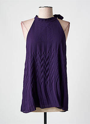 Blouse fermeture boutonnée au dos sans manche violet RINASCIMENTO femme