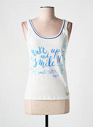 Débardeur stretch sans manche bleu DESIGUAL femme
