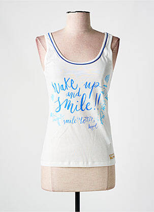 Débardeur stretch sans manche bleu DESIGUAL femme