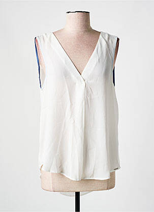Blouse légère et transparente sans manche blanc SALSA femme