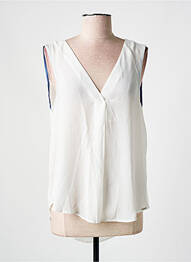Blouse légère et transparente sans manche blanc SALSA femme