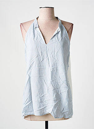 Blouse légère et transparente sans manche bleu SALSA femme
