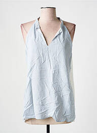 Blouse légère et transparente sans manche bleu SALSA femme