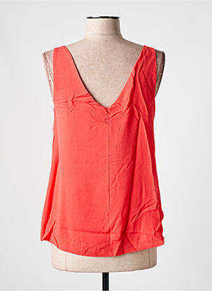 Blouse légère et transparente sans manche rouge DESIGUAL femme