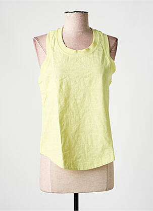 Débardeur stretch sans manche jaune ADIDAS femme