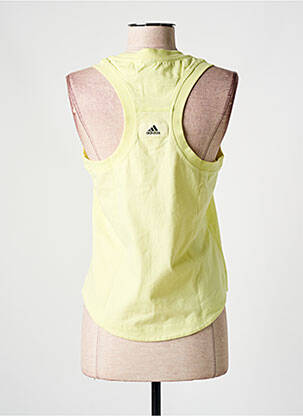 Débardeur stretch sans manche jaune ADIDAS femme