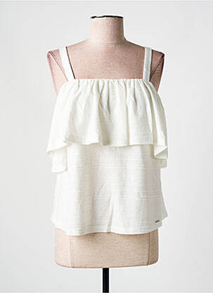 Top tissage jersey fines bretelles blanc SALSA femme