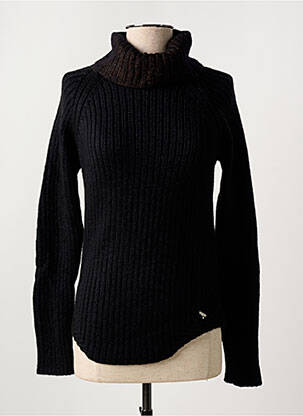 Pull col roulé tissage côtelé manches longues noir SALSA femme