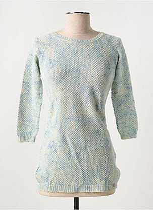 Pull coupe cintrée manches 3/4 bleu SALSA femme