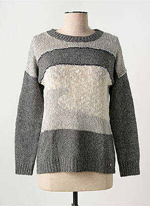 Pull tissage chiné manches longues gris SALSA femme