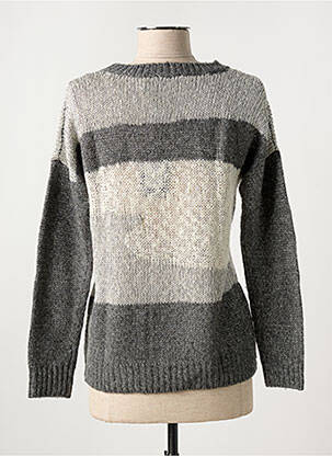 Pull tissage chiné manches longues gris SALSA femme