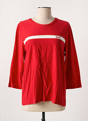 T-shirt manches 3/4 manches 3/4 rouge DESIGUAL femme