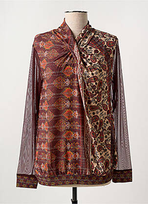 Blouse manches longues manches longues orange DESIGUAL femme