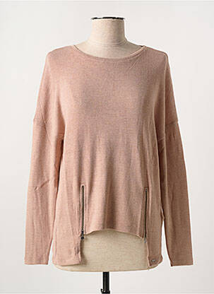 Pull tissage chiné manches longues rose SALSA femme