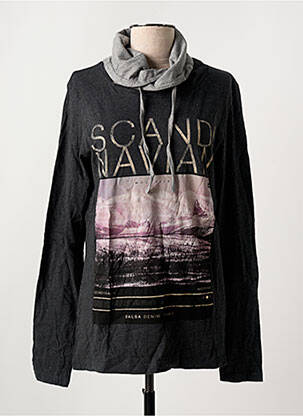 T-shirt manches longues manches longues gris SALSA femme