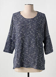 Pull tissage chiné manches 3/4 bleu SALSA femme
