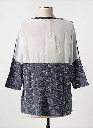 Pull coupe cintrée manches 3/4 bleu SALSA femme