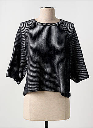 Pull coupe droite manches 3/4 noir SALSA femme