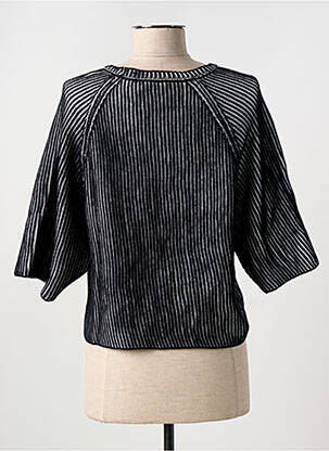 Pull coupe droite manches 3/4 noir SALSA femme