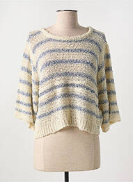 Pull stretch manches 3/4 beige SALSA femme