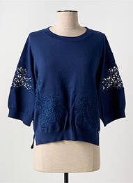 Pull stretch manches 3/4 bleu SALSA femme