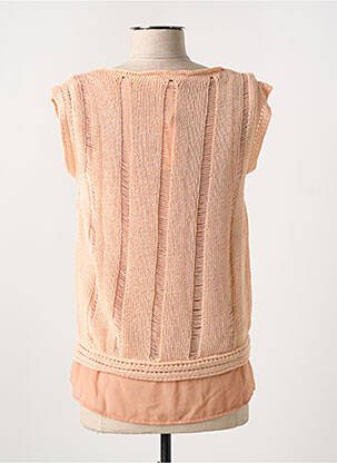 Pull coupe cintrée sans manche orange SALSA femme